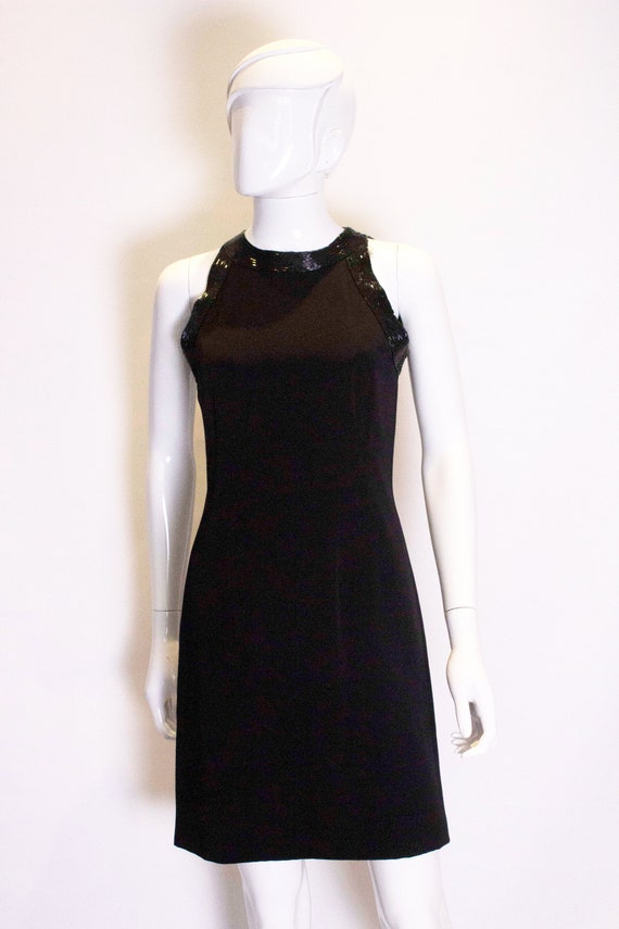 A Vintage 1990s Tomasz Starzewski Little Black cocktail Dress