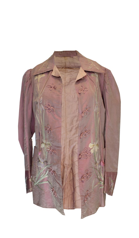 Vintage Dusty Lilac Silk JAcket - image 1