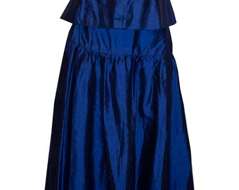 Vintage David Brown Silk Skirt Suit