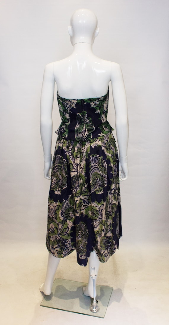 Vintage Batik Print Skirt and Top - image 4