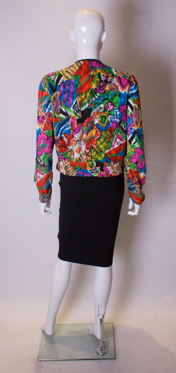 A 1980s Vintage Diane Fres Top with Bead and Sequ… - image 8