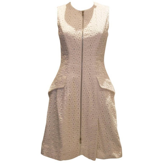 A christian dior white broderie anglaise summer dr