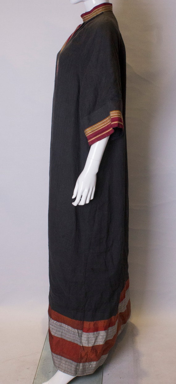 A Thea porter floor length jacket in black and st… - image 6