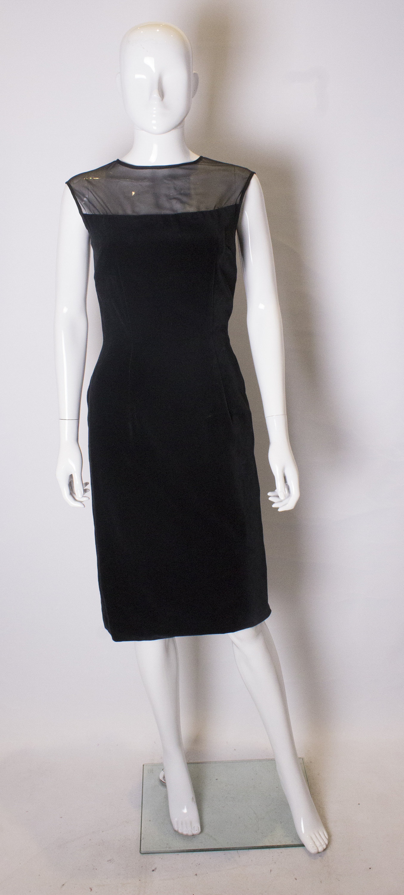Image of A Vintage S Black Velvet Kitty Copeland Cocktail Dress