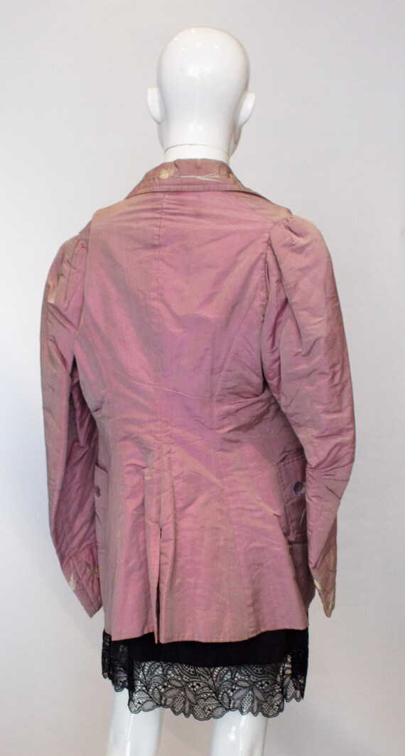 Vintage Dusty Lilac Silk JAcket - image 5