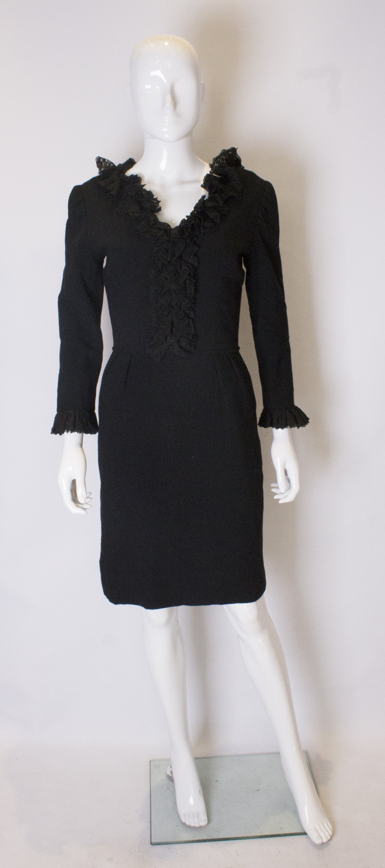 Image of A Vintage S Black Cocktail Dress By Julian Rose London