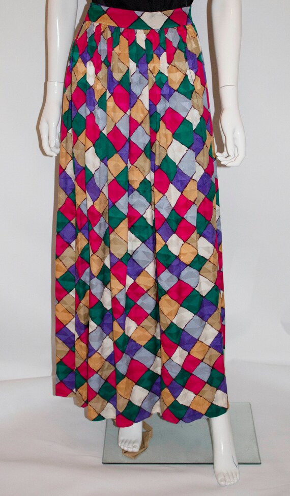 Vintage Andrea Odiccini Silk Wrap Over Skirt - image 3