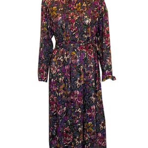 Vintage Liberty Wolle Floral Print Kleid
