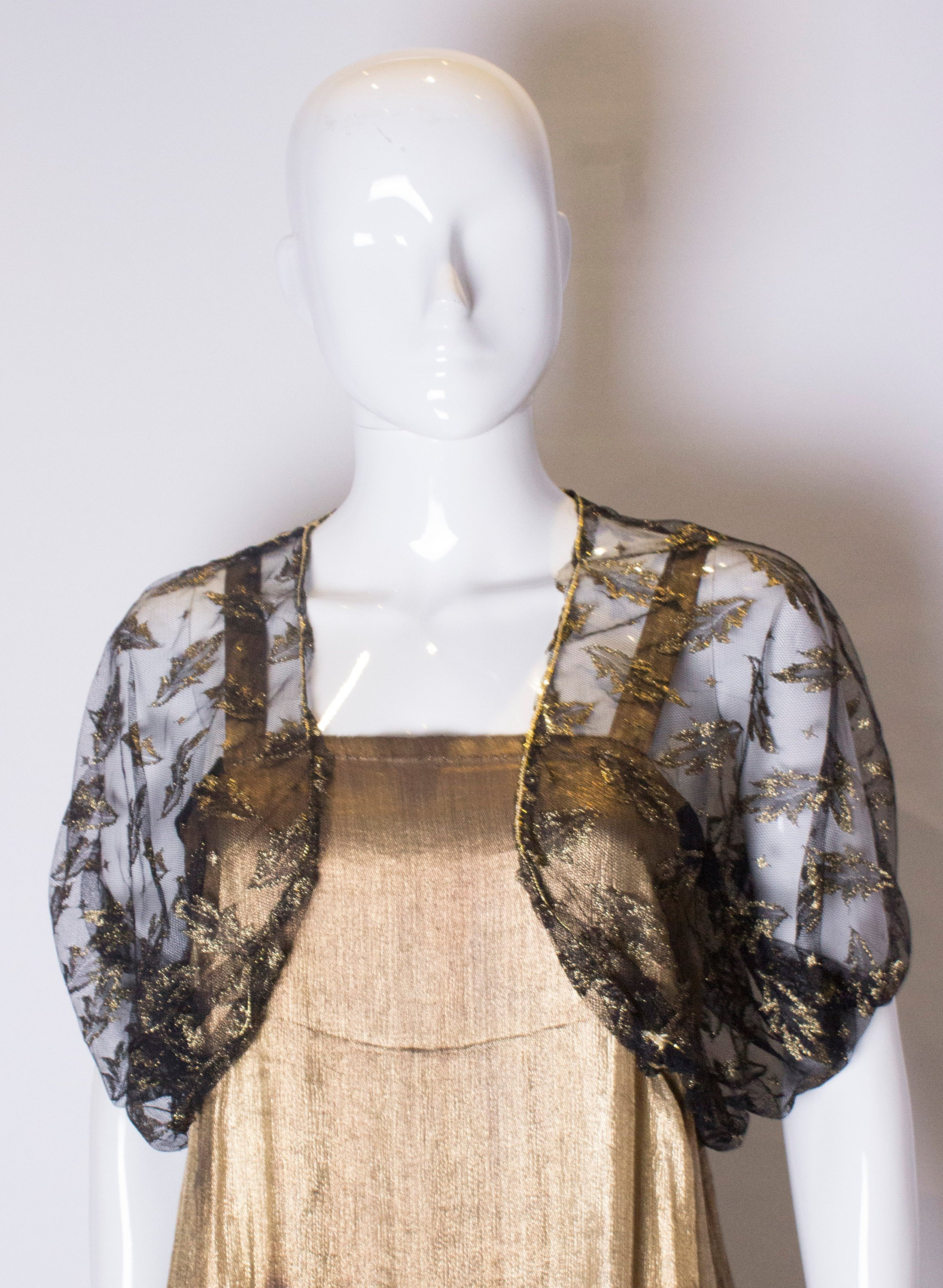 black and gold bolero