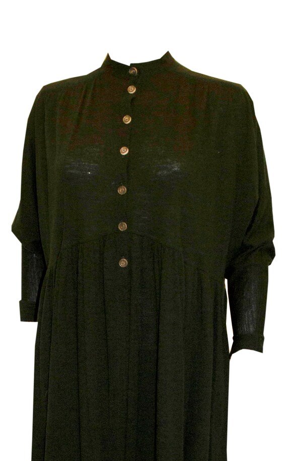 Vintage Jean Muir Green Wool Mini Dress/ Tunic - image 6