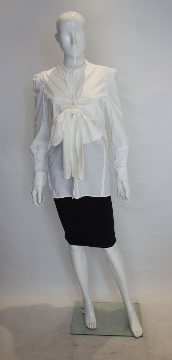 White Cotton Shirt by Yves Saint Laurent Rive Gau… - image 1