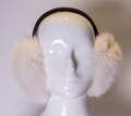 A Vintage 1990s white Fox Fur Ear Muffs