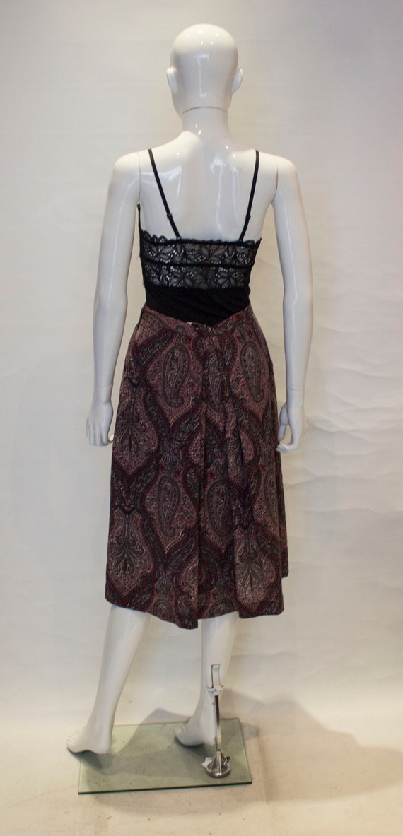 A Vintage 1970s  Liberty print paisley Wool Skirt - image 7