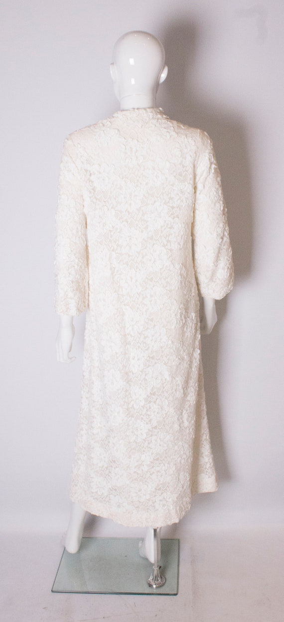 A Vintage 1960s White Ribbonwork summer Coat - image 6