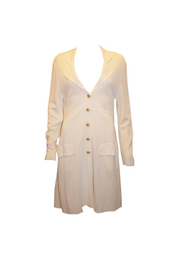 Celine, Vintage White Celine Coat dress