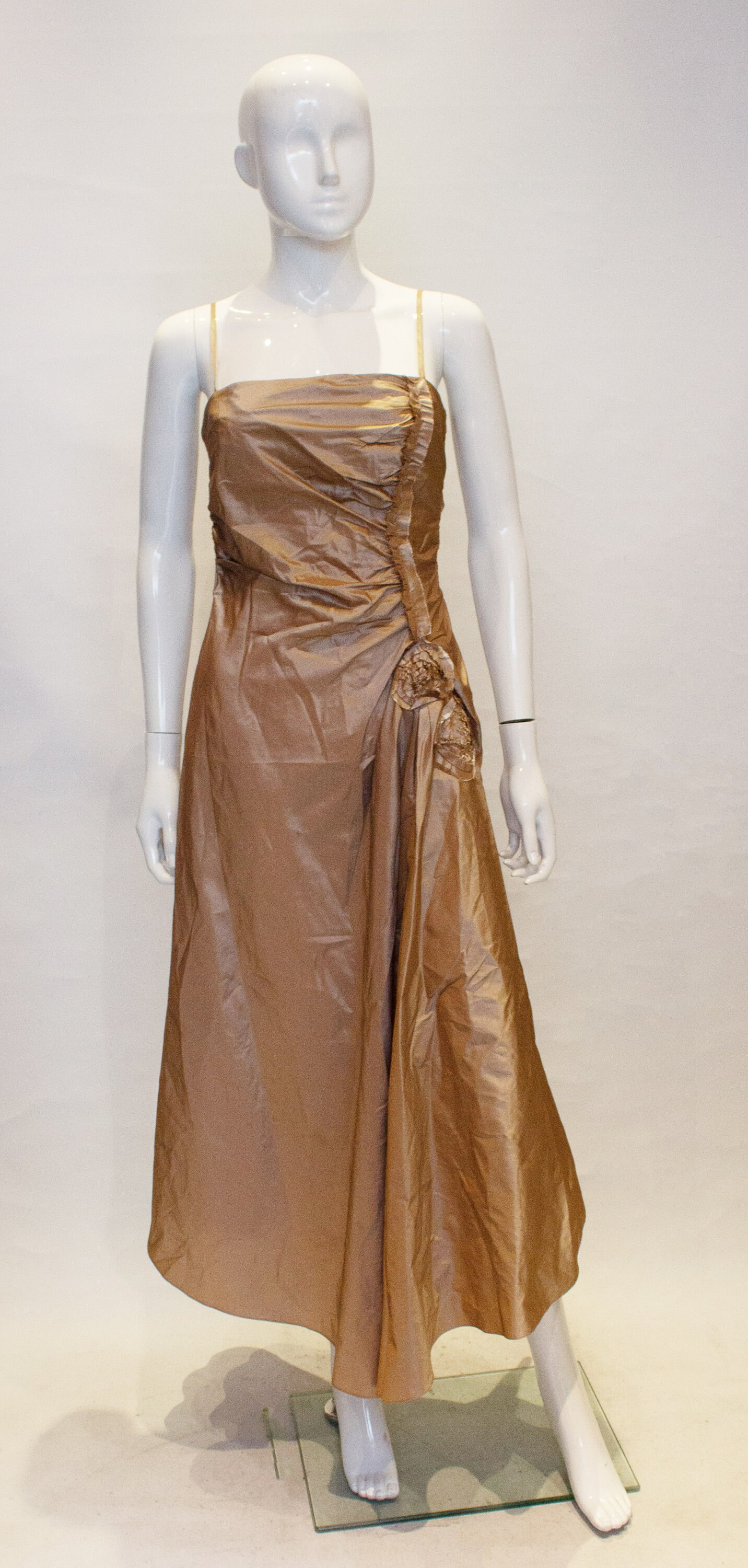max mara gold dress Max Mara | Woman - Printed silk tunic dress - Gold