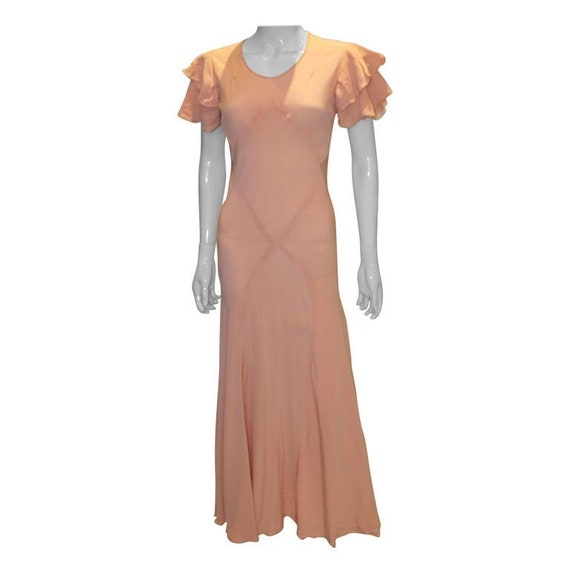 A Vintage 1930s pale Pink evening Gown