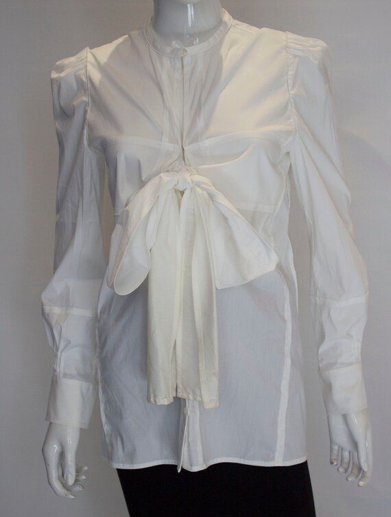 White Cotton Shirt by Yves Saint Laurent Rive Gau… - image 2