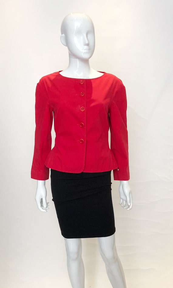 A Vintage 1990s Moschino Red Jacket - image 1