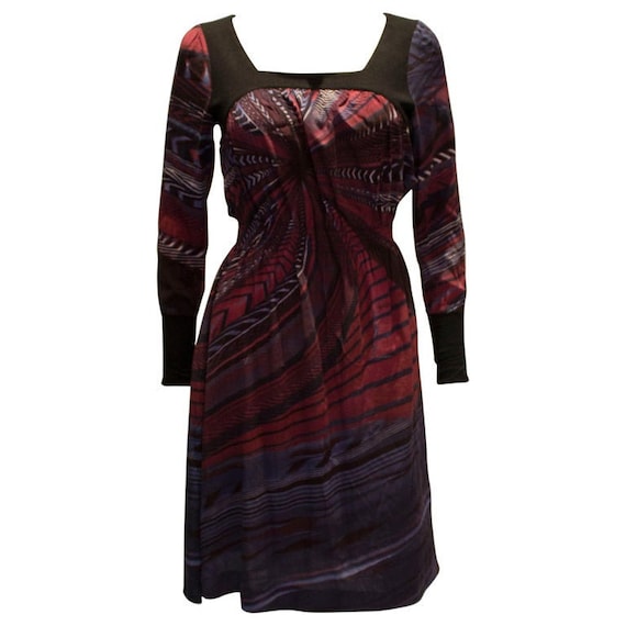 A vintage 1990s Byblos Silk printed Dress - image 1