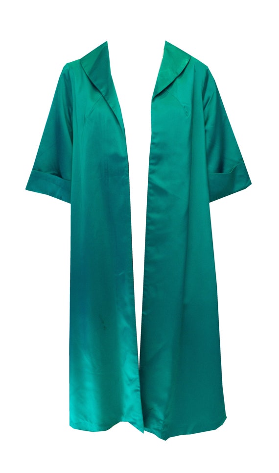 Vintage Horrocks for Harrods Green Satin Evening C