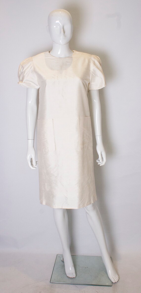 ivory flower dress White Flower Lace Midi Dress – self-portrait-US main image 1