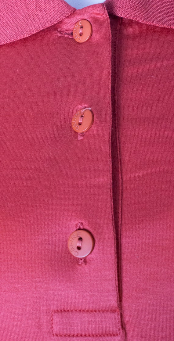 A Vintage 1990s orange Celine Polo Shirt - image 2