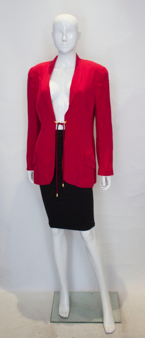 A Vintage 1970s Mimmina Red Jacket - image 1