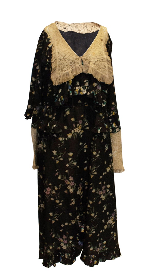 Vintage 1920s Silk and Lace Dress