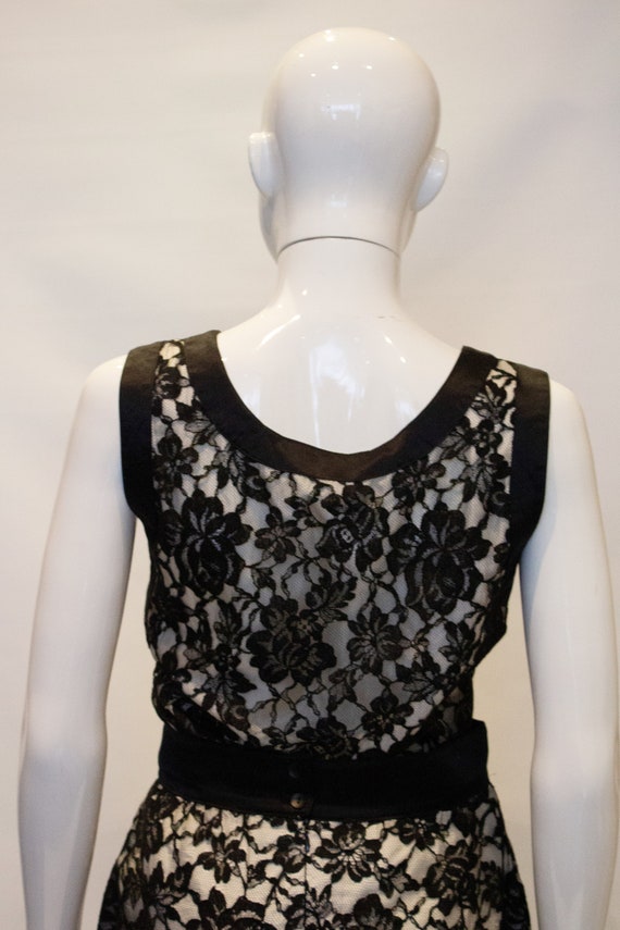 Vintage Escada Black Lace Top and Skirt - image 3