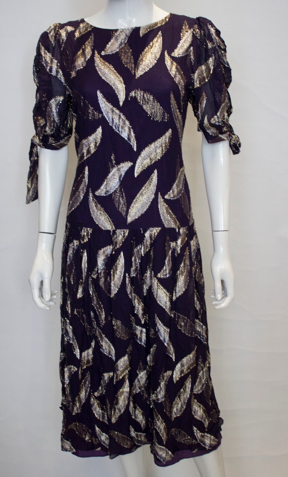 a vintage 1980s purple party dress by radley - image 2