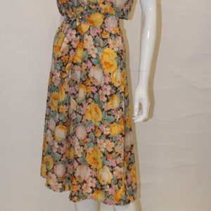 A Vintage 1940s floral printed summer Dress and Bolero image 4