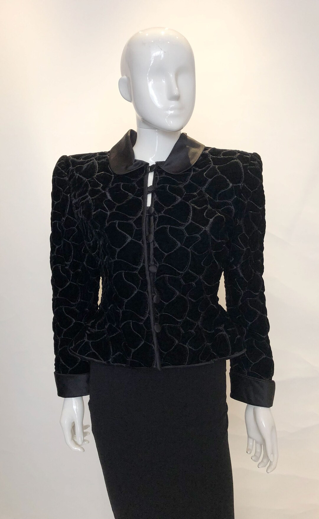 A Vintage 1980s Monteverdi Couture Black Velvet Jacket - Etsy