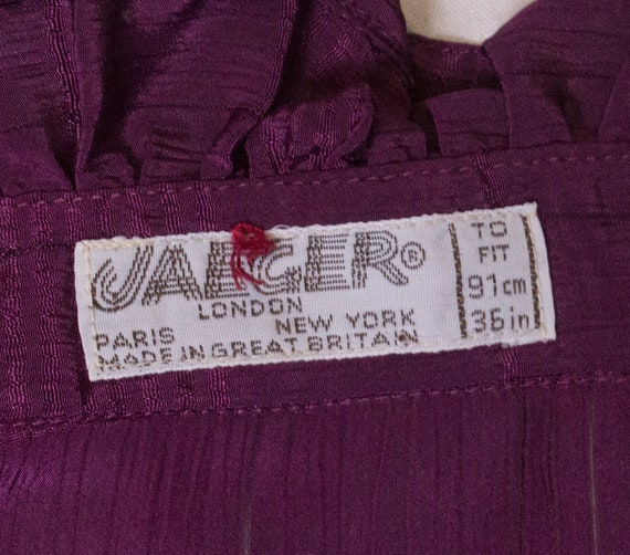 A Vintage 1980s Jaeger Purple pussy bow Blouse - image 9