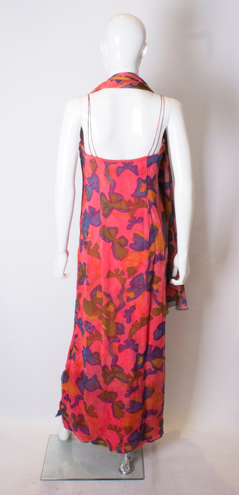 A Vintage 1970s Malcolm Starr Silk Printed Gown - Etsy