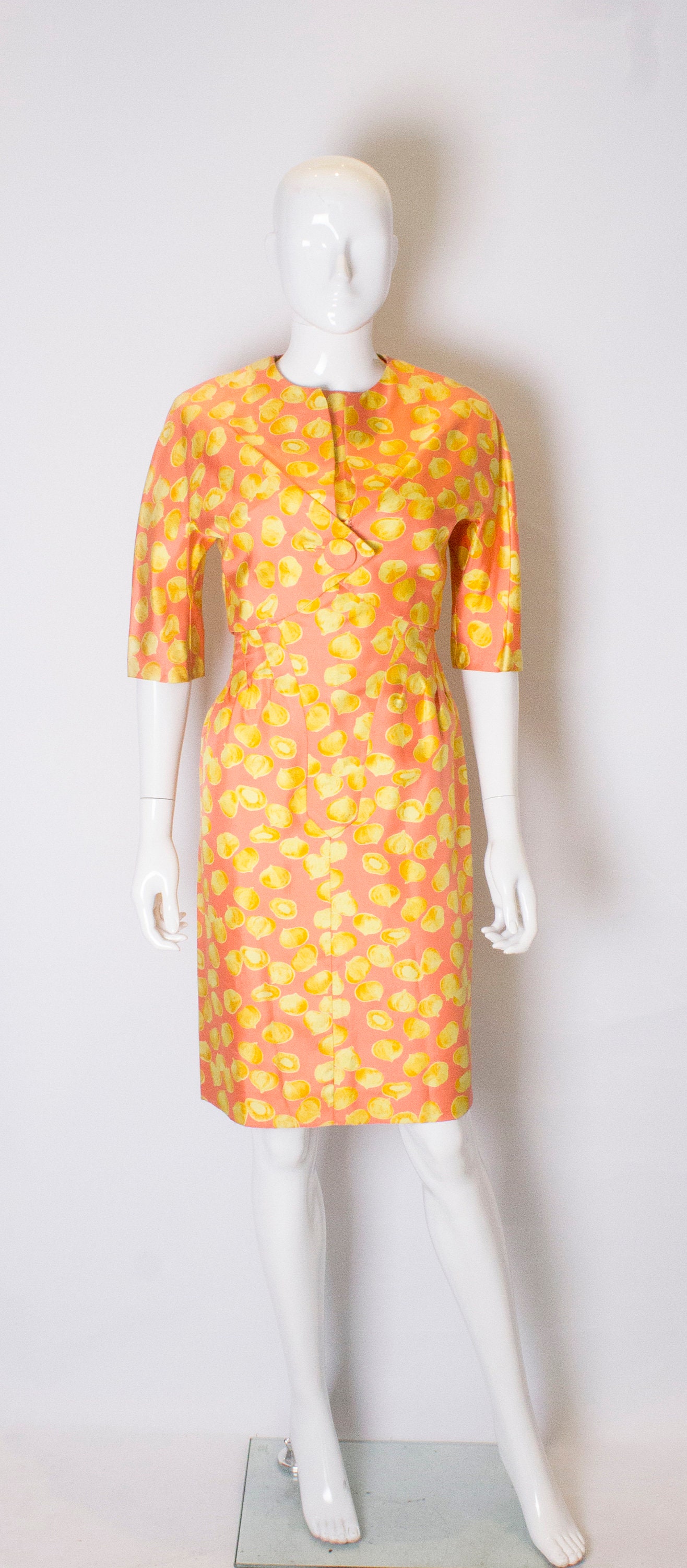 Image of A Vintage S Silk Cocktail Dress & Matching Jacket