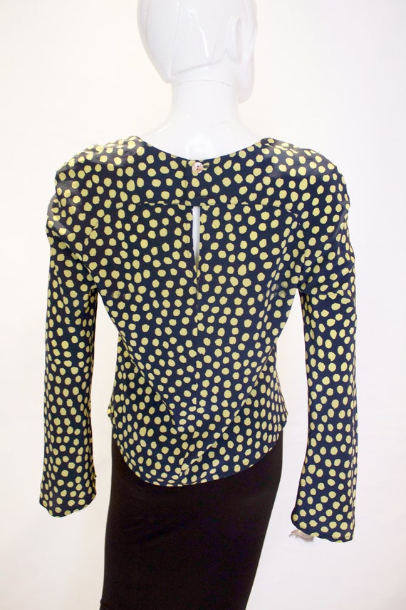 A Vintage 1990s Christian Lacroix Silk Blouse - image 5