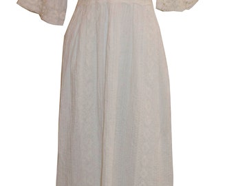 Vintage White Mexicana Evening /Wedding Gown