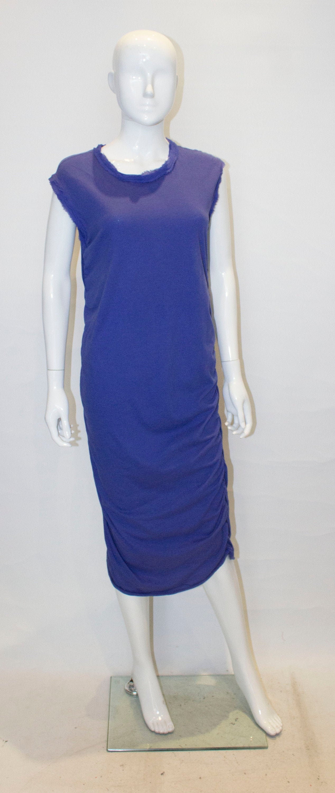 Image of A Lanvin Purple Silk Shift Dress