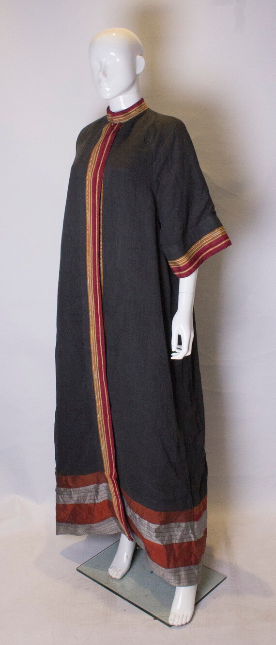 A Thea porter floor length jacket in black and st… - image 3