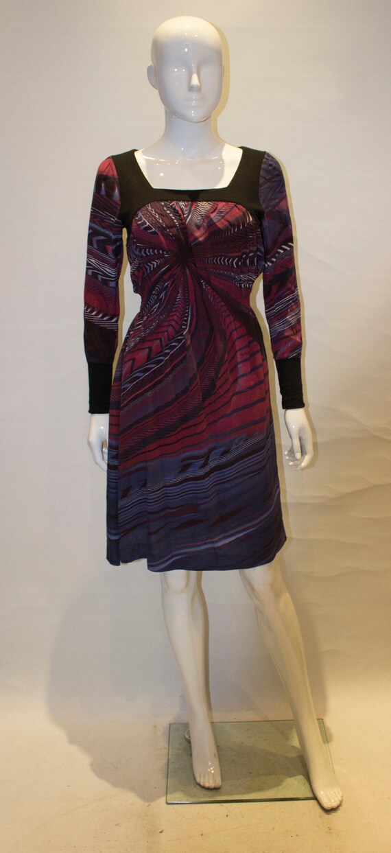 A vintage 1990s Byblos Silk printed Dress - image 2