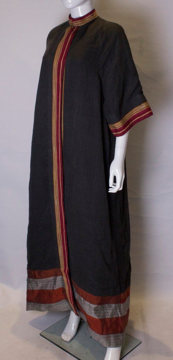 A Thea porter floor length jacket in black and st… - image 4