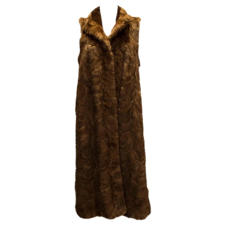 Image of A Vintage S Long Sheared Mink Gilet