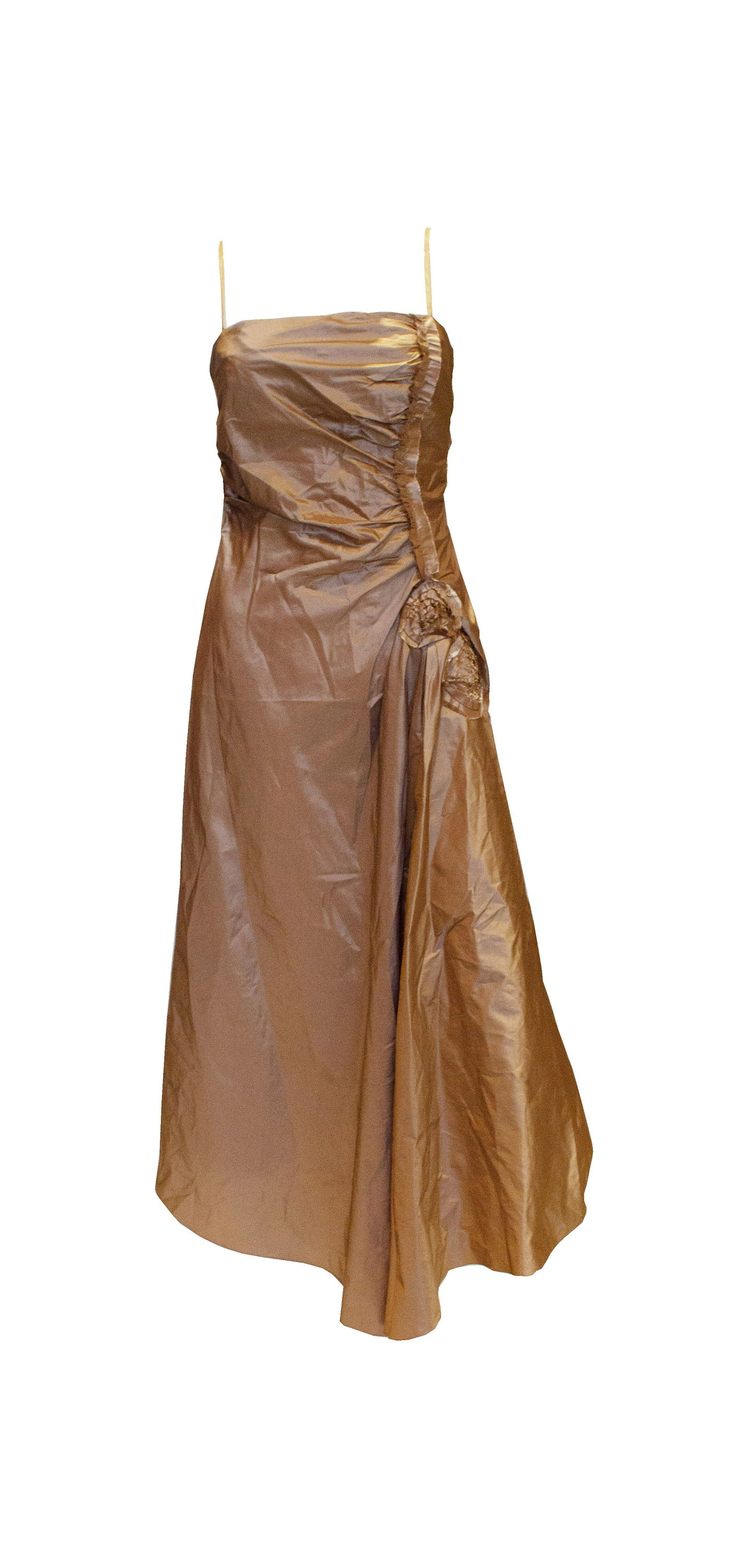 Max Mara Gold Silk Party Dress - Etsy