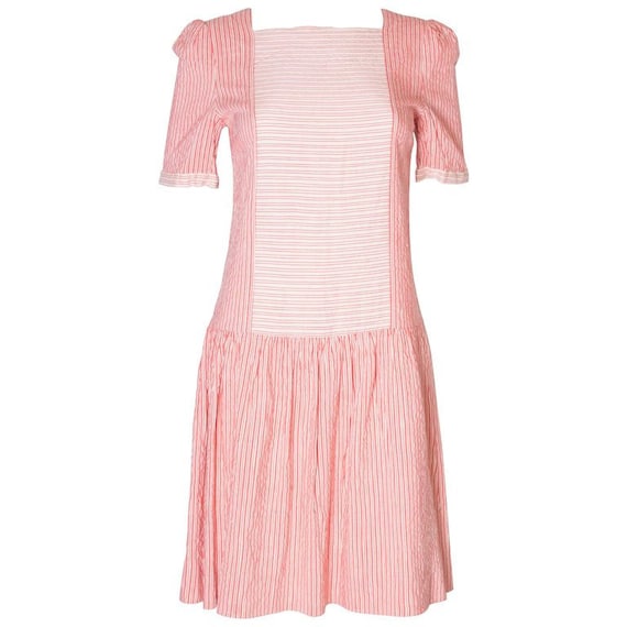 A Vintage 1970s stripe cotton summer day dress by