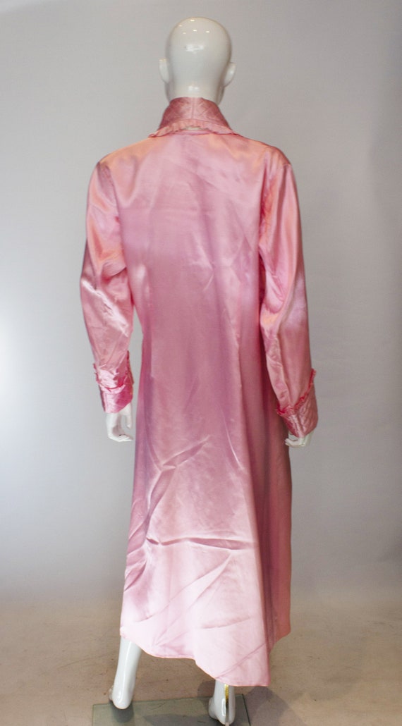 Vintage Pink Dressing Gown with Quilted Detail an… - image 2