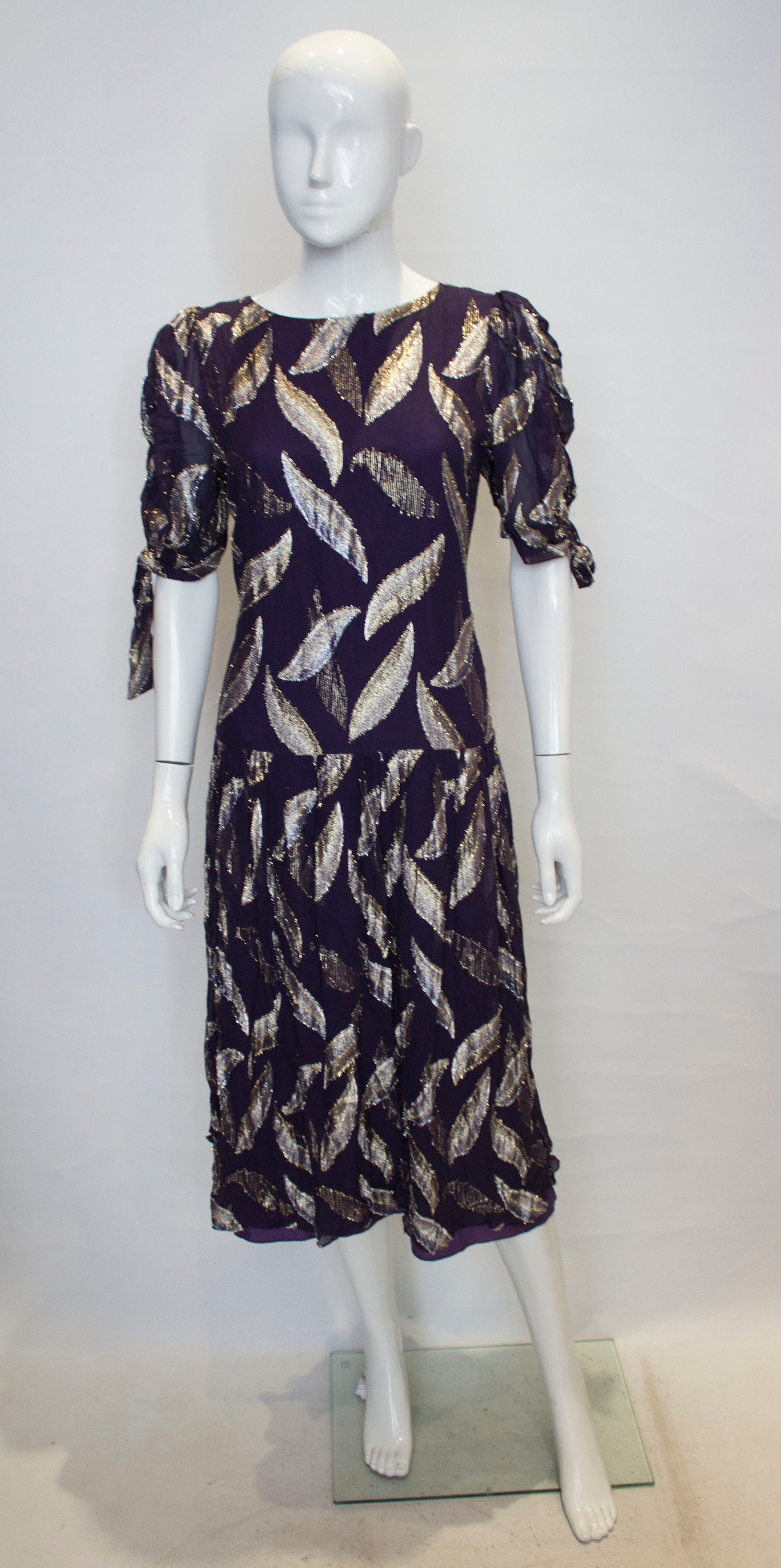 Image of A Vintage S Purple Party Dress By Radley