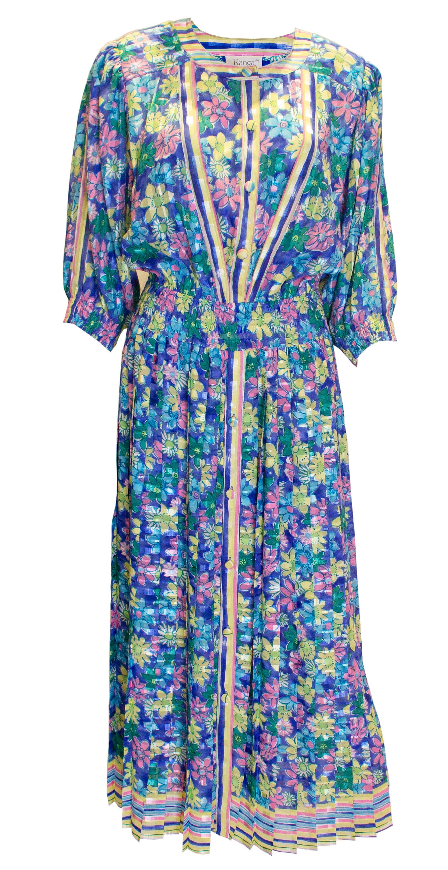 A Vintage 1970s 1980s Kanga Floral Print Summer Dress - Etsy