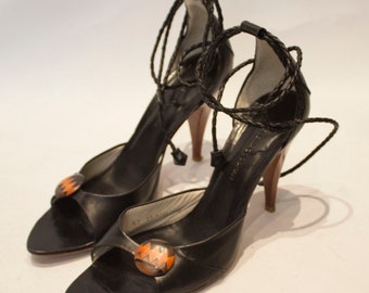 Vintage Georgina Goodman Leather Sandals heels eu 40