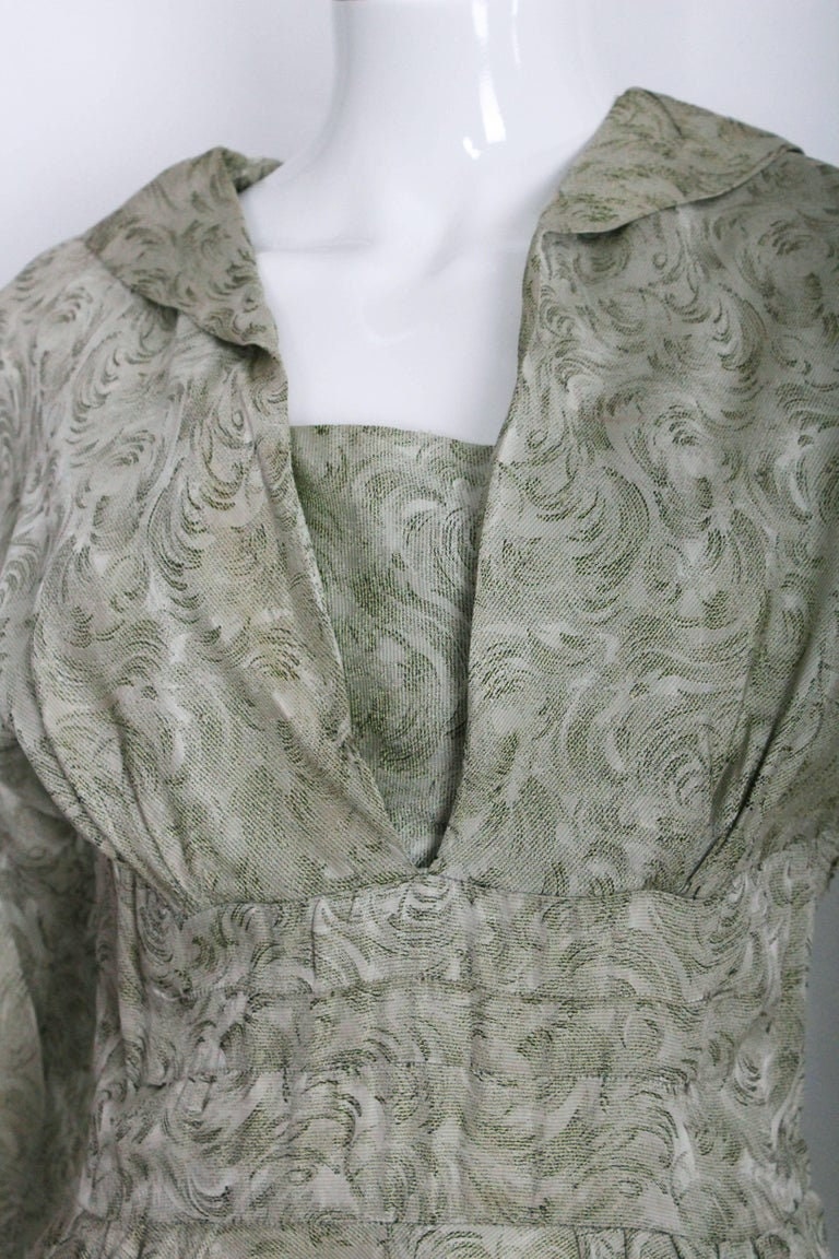 A Vintage Marion Michael 1940s Sage Green Tea Dress - Etsy